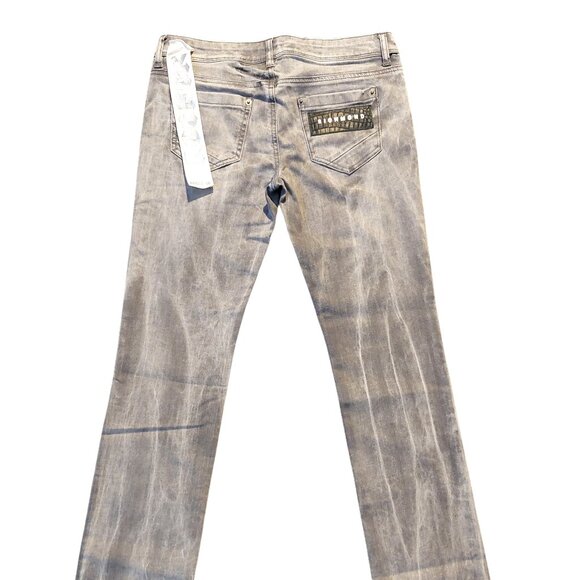 John Richmond ROCKER Straight Leg Grey Acid Wash Denim Jeans Sz 28 x 35 NWT - Picture 6 of 14
